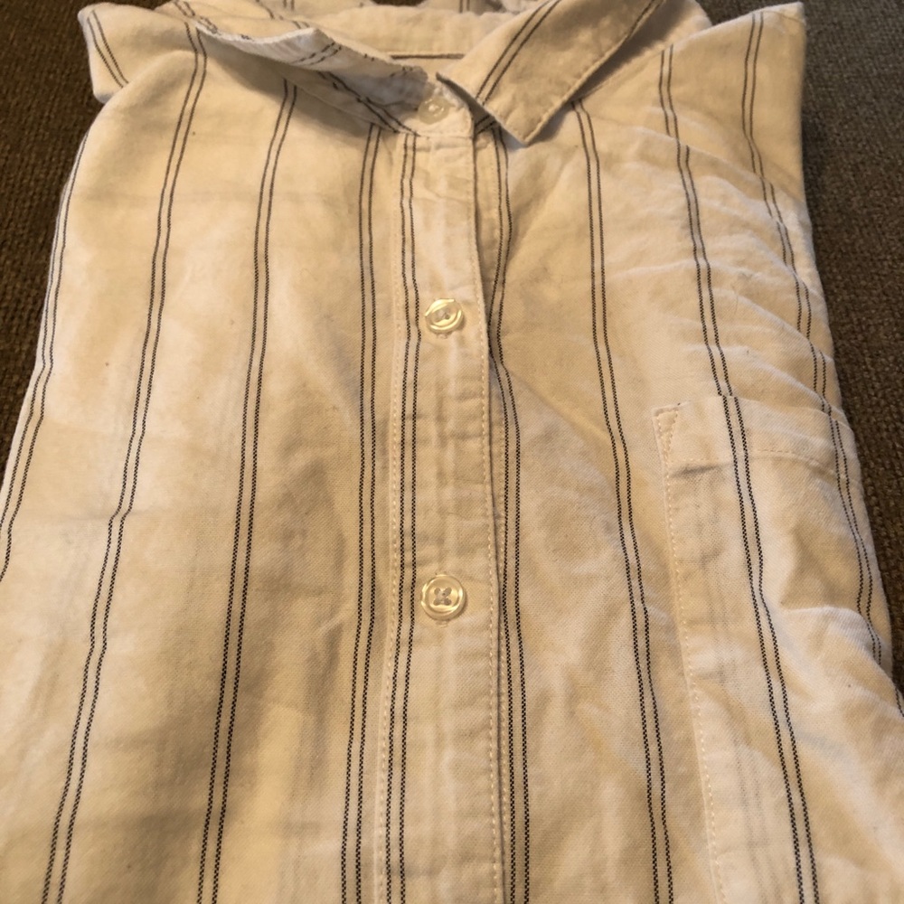 Black and White striped oxford shirt